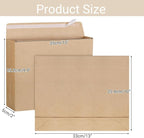 25 Pack 10" x 13" Expandable Catalog Envelopes, Large Kraft Document Envelopes Self Seal Manilla Envelopes Mailing for Documents, Magazines, Photos