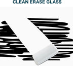 J&J worldwide Glass Whiteboard, Magnetic Brilliance White Glass Dry Erase Board 6' x 4', Includes Markers, Marker Tray, Eraser for Wall, Office, Home, School