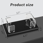 2Pack Acrylic Business Card Holder Black Enlarged Holds 120 Cards for Office/Exhibition/Restaurant Desk/Counter Display Name Card Organizer Stand