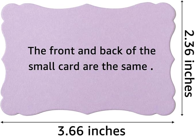 120 Pieces Small Mini Business Cards Vintage Assorted Colors Blank Note Gift for Business Cards, Gift (5 Purple)