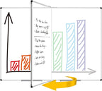 XBoard Dry Erase Board 60 x 48 Inch | Foldable Magnetic White Board for Wall with Marker Tray 5' x 4' | Aluminum Frame Folding Message Presentation Board