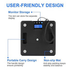 Digital Shipping Scale, 5g High Accuracy 440 lb Postal Scale with Hold and Tare Functions for Parcels/Luggage/Home, Manual/Auto Shutoff, Extended LCD Display, Batteries and AC Adapter Included