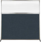 Versare Hush Screen Portable Room Divider | Workstation Wall Divider | Freestanding Privacy Hush Panels | Clear Fluted Windows | Fabric Office Divider Screen | Great for Room Separation