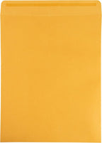 JAM PAPER 11 1/2 x 14 1/2 Open End Catalog Commercial Envelopes with Peel and Seal Closure - Brown Kraft Manila - Bulk 250/Box