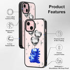 MOSNOVO Case for iPhone 15, [10ft 4X Military-Grade Drop Protection] Durable & Shockproof Phone Case Cover Design for iPhone 15 - Balloonasaurus - Clear Black