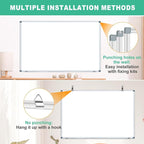 H-Qprobd 3' x 2' Whiteboard Dry Erase White Board for Wall 36x24 (3pcs) Magnetic Boards for Office Classroom & Home, Small Wall Whiteboard Including 6 Markers, 20 Magnets, 2 Erasers