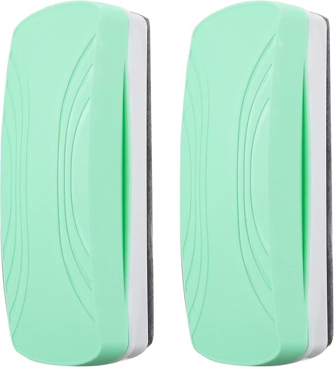 Ddaowanx Whiteboard Eraser, Magnetic Dry Erase Eraser, Glass Board Eraser,School and Office Supplies, Pack of 2 (Light Green)