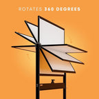 Rolling Dry Erase Board 46 x 32 - Large Portable Magnetic Whiteboard with Stand - Double Sided Easel Style Whiteboard with Wheels - Mobile Standing White Board for Office, Classroom & Home