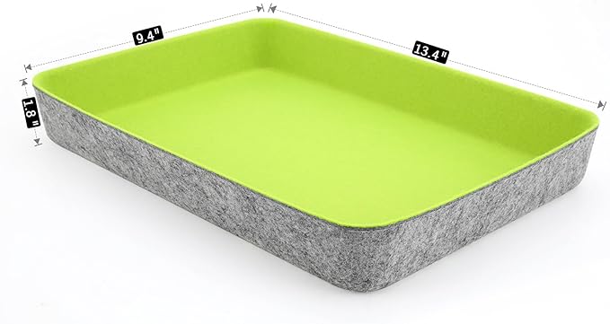 Welaxy 2-Piece Office Desk Drawer Organizer Tray Letter-Size documents A4 Paper Book File Folder Holder Storage Bins (Green + Turquoise)