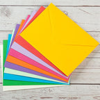 50 Pack A6 Envelopes for 4 x 6 Greeting Cards, Birthday Party, Photos, Baby Shower and Wedding Invitation Cards, 6 1/2 x 4 3/4 Inches (Multicolor)