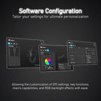 iRocks IRM31R RGB Backlight, Wireless Lightweight Gaming Mouse, Tri-Mode Connection, Kailh GM8.0 Mouse Switches, Advanced PixArt PAW3395 Optical Sensor, Resolution Up to 26,000 DPI - White