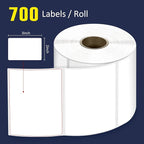 L LIKED 3" x 2" Direct Thermal Labels, Permanent Adhesive Barcode Shipping Label & Compatible with Rollo, Zebra and Other Desktop Printers (1 Roll, 700 Labels)