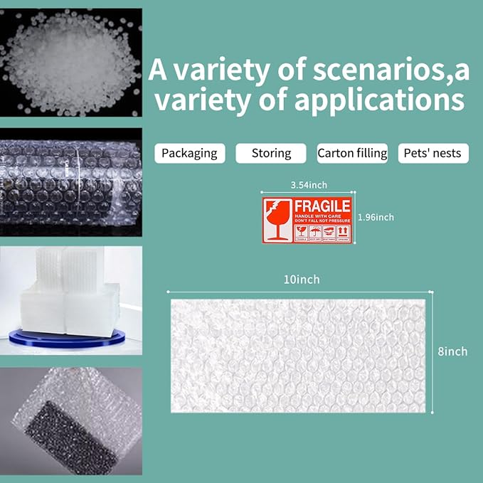 XYH 100 Pcs Bubble Pouches,8''x10'' Bubble Bag for Packing, Which is Anti-Impact Come with Exquisite Sealing Label Storage Packing and Moving.