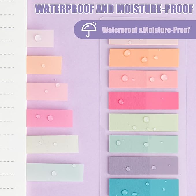 ZTML MS 6000 Pcs Morandi Sticky Tabs, 30 Sheets Book Tabs for Annotating Books, Page Flags Annotation Tabs, Page Markers, Colorful Book Annotating Tabs, Sticky Flags, Transparent Sticky Note Tabs
