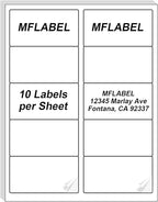 MFLABEL 2000ct 2x4 Inch Shipping Labels - 8.5"x11" Sheets (200 Sheets) for Laser/Inkjet Printers | Matte White Adhesive FBA Labels, Address & Barcode Stickers for Packages, Envelopes & Organizing