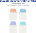 Avery Mini Ultra Tabs, 1" x 1.5", Pastel Sparkle Shimmer Designs, 32 Repositionable Page Tabs (74149)