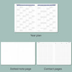 POPRUN Monthly Planner 2025-2026, 8.5'' x 11.25'', 13-Monthly Calendar (July 2025-July 2026) 15-Minute Hourly Appointment Book with Stair Tabs, Soft Cover, 100GSM Paper - Forest Green