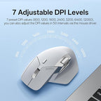 Rapoo MT760 PRO Wireless Mouse, NearLink + Bluetooth 5.0 Multi-Device, 12K DPI, 2K Polling, Ergo for Work & Gaming, 11 Programmable Buttons, On-Board Memory, Quiet Clicks, USB-C, 120 Days Battery Life