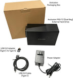 Avolusion PRO-T2 Series 44TB (22TB x2) Dual Bay USB 3.0 External Hard Drive (JBOD, RAID0, RAID1, Big) for Desktop PC / Laptop (Windows OS) (Renewed)