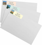 Scenic America Assorted Designer Rolled Address Labels with Elegant Plastic Dispenser