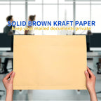 20 Pcs 12 x 16 x 1.6 Inch Large Expandable Catalog Envelopes Manilla Kraft Peel and Seal Envelopes Light Brown Large Mailing for Office Home Documents Magazines Photos Storage Organizing