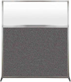 Versare Hush Screen Portable Room Divider | Workstation Wall Divider | Freestanding Privacy Hush Panels | Frosted Windows | Fabric Office Divider Screen | Great for Room Separation
