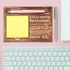 Thank You Appreciation Gifts for Principal, Going Away Gift Retirement Gift for Principal, A Truly Amazing Principal, Principal Day Gift Best Principal Gifts Self-Stick Note Pad Holders-DW46