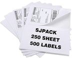 Half Page Self Adhesive Shipping Labels, 8.5" x 5.5" Shipping Labels Compatible Laser & Inkjet Printer 2 Label Per Sheet (250 sheets-500 Label)