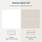 FLEXISPOT E6 Essential 3 Stages Dual Motor Electric Standing Desk 48x30 Inch Whole-Piece Board Height Adjustable Electric Sit Stand Desk(Black Frame + White Desktop, 2 Packages)