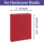 KICNIC Jumbo Book Covers 7 Pack, 9x11 Inch Stretchable Book Sox Suitable for Most Hardcover Books, Up to 10 Inch x 12.5 Inch, Washable and Reusable Protective Textbook Covers with Label Sticker