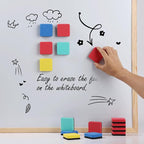 XKDOUS 35 Pack Dry Erase Eraser, Magnetic Whiteboard Eraser Bulk, Small White Board Eraser for Kids, Dry Erase Board Eraser, Mini Dry Erase Erasers Perfect for Classroom(4 Color Set, 2 x 2 Inch)
