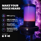 Live Streaming Kit- Perfect for Streaming Video Games on Twitch, YouTube, Podcasts and Working from Home. includes 1920x1080p Webcam, Professional USB Microphone, and One LED Multi-Color Light