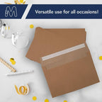 MOS A7 Invitation Envelopes – 5-1/4" X 7-1/4" Kraft Mailing Envelopes Self Seal (500 Count) – 120GSM/ 32LB Bond Heavy Duty – Gift Card, Business, Wedding, Card