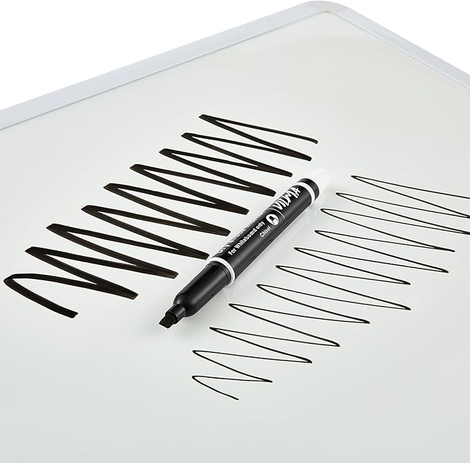 VILMA 90 Pack Black Whiteboard Markers, Dry Erase Markers with Chisel Tip, Bulk Classroom Office Supplies for White Board, School, Teachers, Kids, Non-Toxic, Low Odor