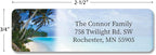 Colorful Images Tropical Paradise Rolled Personalized Return Address Mailing Labels with Dispenser, Customize with Name & Shipping Address, 500 ¾” x 2½” Self Adhesive, Easy Peel Label Roll