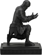 Medieval Armored Warrior Knight Pen Holder Desk Organizers and Accessories Resin Pencil Holder Paperweight as Gift with a Cool Letter Opener for Desk (Black)