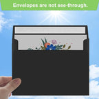 70 Packs A4 Envelope, Black A4 Envelopes, 4x6 Photo Envelopes for Invitations, Envelopes Self Seal for Weddings, Baby Shower, Photos, Postcards, Greeting Cards, Mailing
