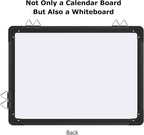 EAONE 16x12 in Double Side Whiteboard Calendar & Cork Board Combo for Wall, 3 in 1 Magnetic Dry Erase Whiteboard Monthly Calendar and Bulletin Board with Aluminum Frame for Home Office Kitchen