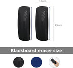 Ddaowanx Whiteboard Eraser, Magnetic Dry Erase Eraser, Glass Board Eraser,School and Office Supplies (4 Pack/2 Black+2 White)