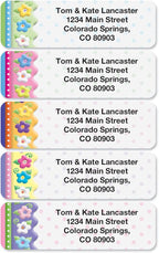 Colorful Images Frosting Flowers Rolled Personalized Return Address Mailing Labels with Dispenser, Customize with Name & Shipping Address, 250 ¾” x 2½” Self Adhesive, Easy Peel Label Roll