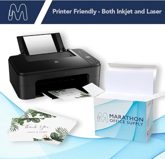 MOS A7 Invitation Envelopes – 5-1/4" X 7-1/4" White Mailing Envelopes Self Seal (500 Count) – 120GSM/ 32LB Bond Heavy Duty – For Greeting Cards, Card Making, RSVP Cards, Wedding Invites