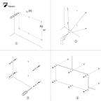 TOWON 6 x 4ft Glass Whiteboard Wall, Black Magnetic White Board Dry Erase 72 x 48 in, Big Glass Dry Erase Board with Multi-Color Markers, Strong Magnets, Pen Tray and Eraser, Frameless