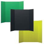 Flipside Products 36” x 48” Foam Project Boards for Presentations, Science Fair, School Projects, Event Displays and Trifold Picture Board - Assorted Colors - 3 Pack