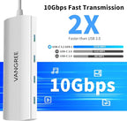 USB C to USB C Hub 10Gbps, 3 USB 3.2 Gen 2 Ports, 4K@60Hz HDMI, 100W PD, 3 USB 3.0 Ports, USBC Splitter Multiport Adapter for MacBook Pro/Air, iMac, iPad Pro, iPhone 15 (Not Support Type-C Monitor)