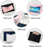 120 Pack Mini Envelopes Small Envelopes Self-Adhesive Kraft Paper Tiny Pockets for Business Cards Christmas Holiday Small Gift Cards Invitations Cards(4.13"×2.76") (Black)