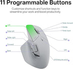 Rapoo MT760 PRO Wireless Mouse, NearLink + Bluetooth 5.0 Multi-Device, 12K DPI, 2K Polling, Ergo for Work & Gaming, 11 Programmable Buttons, On-Board Memory, Quiet Clicks, USB-C, 120 Days Battery Life