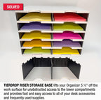 Ultimate Office TierDrop Riser Storage Base Lifts Your Sorter 5 Inches Off of The Work Surface for Easier Unobstructed Access to The Lower Compartments and Easy Access to Frequently Used Supplies…