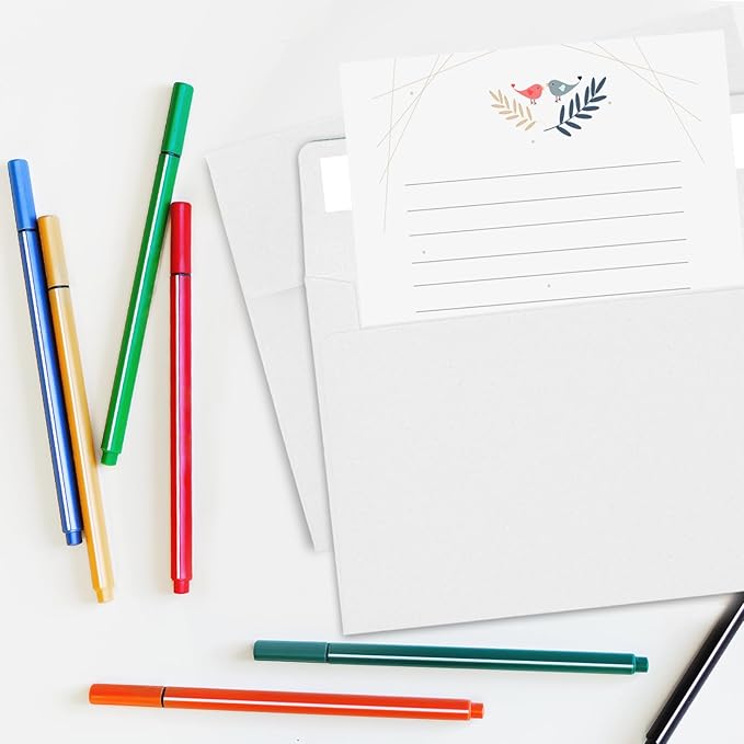 Xinilove 30 Pack White Invitation Cardstock with 30 Pack Envelopes,Blank Cards and Envelopes 4x6,Self-Seal Thank you Blank Greeting Cards and Envelopes, for All Occasions DIY, Print custom