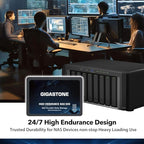 Gigastone 1TB NAS SSD Drive (2-Pack) 24/7 Durable TLC High Endurance RAID Data Storage Network Attached Storage 2.5" SATA Internal Solid State Hard Drives