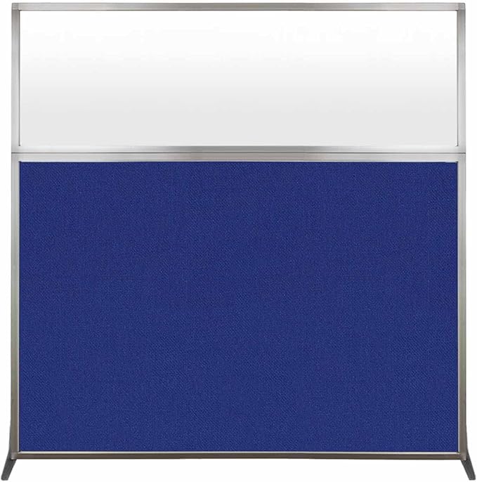 Versare Hush Screen Portable Room Divider | Workstation Wall Divider | Freestanding Privacy Hush Panels | Frosted Windows | Fabric Office Divider Screen | Great for Room Separation